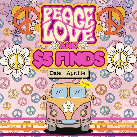 Free People Other - 4/14 Peace Love and $5 Finds Raid Train